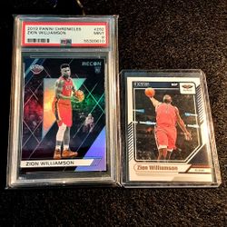 Zion Williamson 2019 Panini Recon Rookie PSA 9 New Orleans Pelicans NBA + BONUS CARD