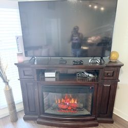 Tv stand With Fireplace $350 OBO