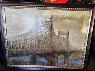 Large Framed Bridge Wall Art / Print