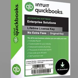 Intuit QuickBooks Enterprise 2024, With License Key For Windows