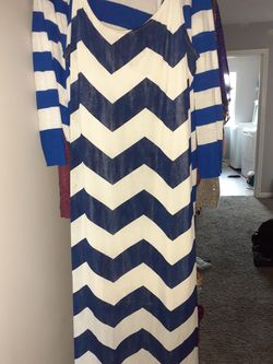 Size 22 blue and white dress