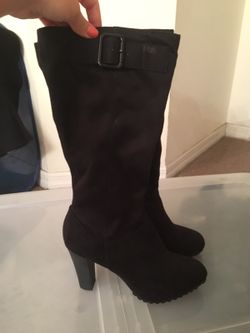 Black Suade boots size 8.5