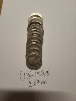1954 silver quarters coins