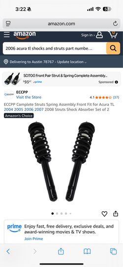 Front and rear struts/ shock absorbers