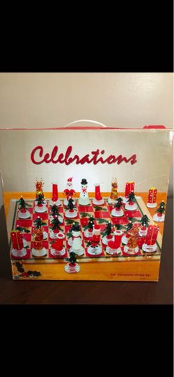The Celebrations 14” Christmas Chess Set