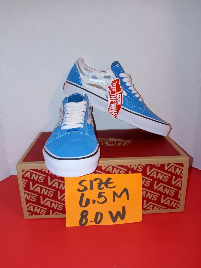 Vans old skool flames sz 6.5 men 8.0 woman