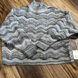 Ana Gray Knitted Sweater Sz L