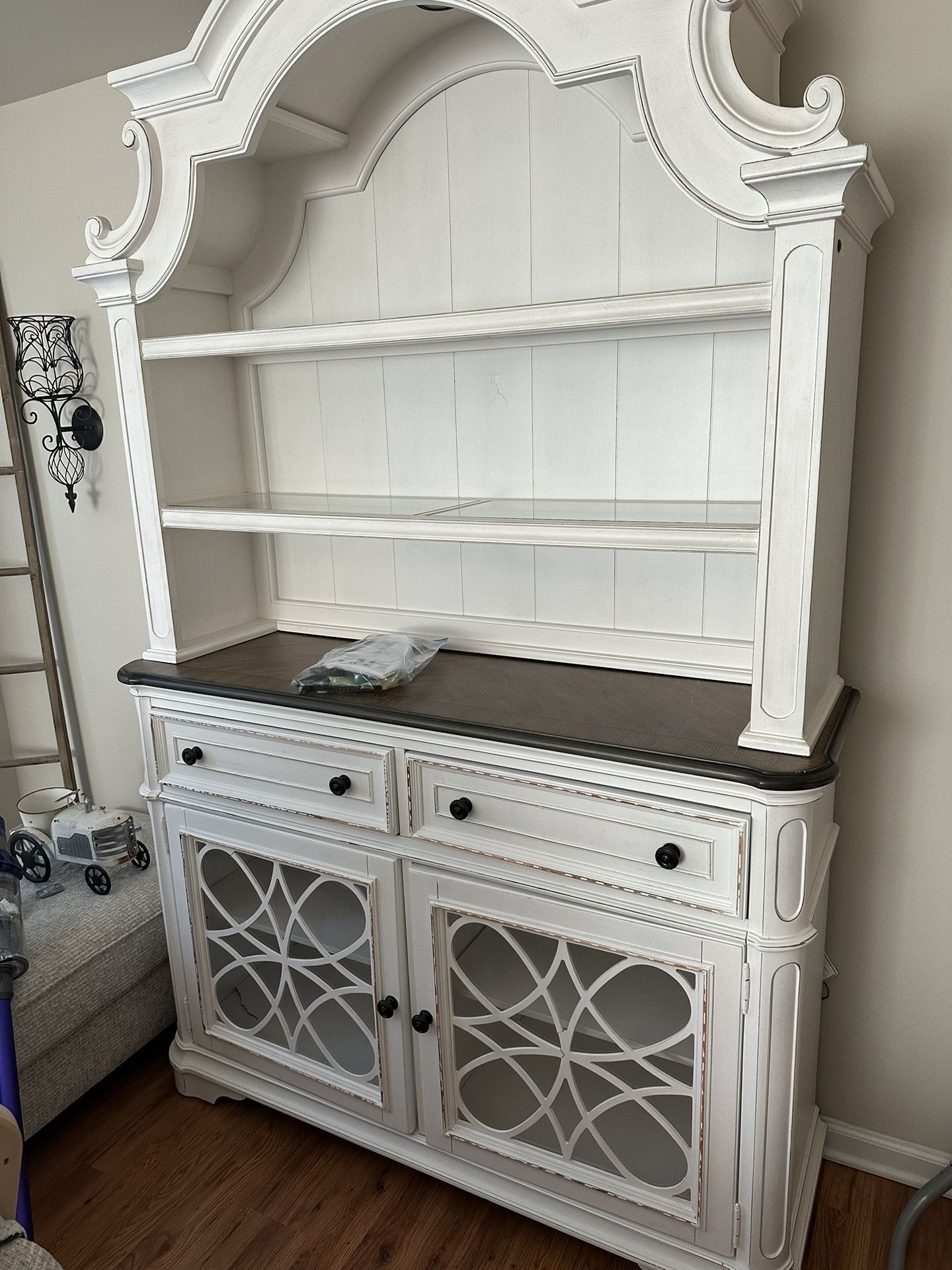 Bob’s Scarlett Collection 2 Piece China Hutch With Light