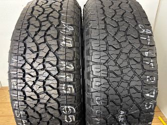 2 tires LT 275 65 20 Goodyear Wrangler trailrunner at  high tread no repaiea
