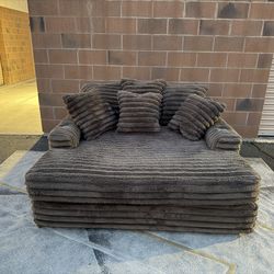 Plush Fur Floor Lounge Sofa/with Cup holder+USB Charging