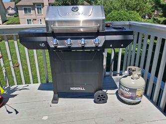 Grill with propane tank and cover