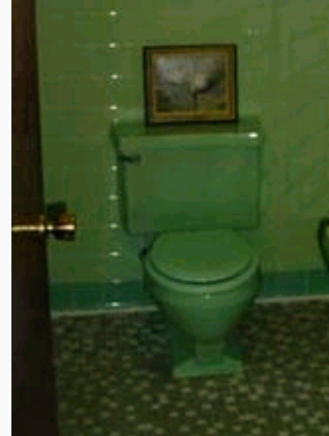 Vintage 1950's AVOCADO GREEN Toilet Sink and Tub