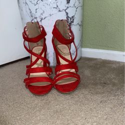 Red Suede Heels