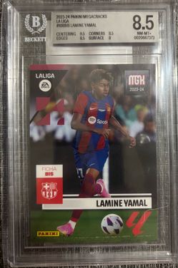 Lamine Yamal 2023 Panini Megacracks LaLiga  ROOKIE Barcelona BGS 8.5 #108BIS