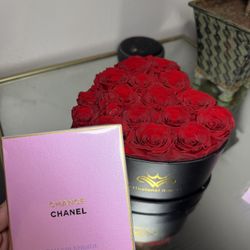 Forever Roses + Chanel  Chance Perfume  (Valentines Day Bundle)