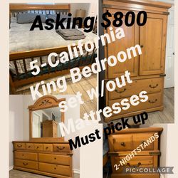 California King 5-piece Bedroom Set