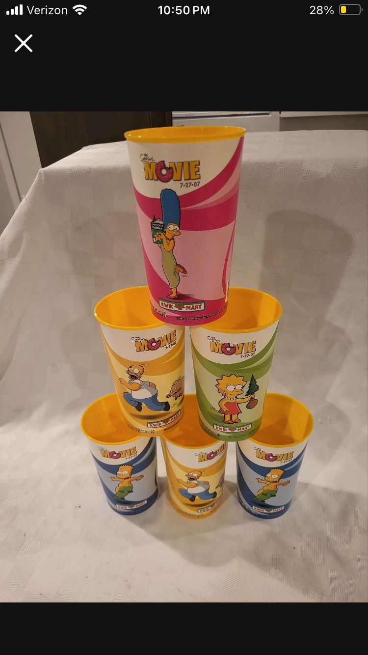 Simpson Collectors. 6 Never Used Cups