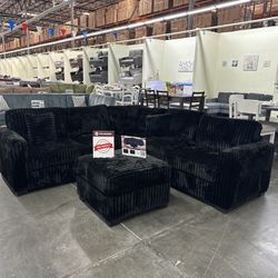 New Black Sectional 
