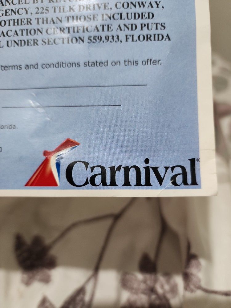 Carnival Cruise Line 5 Day