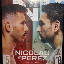 UFC Fight Night Nicolau Vs Perez Signed Poster