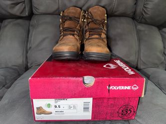 Wolverine Durbin 6" Waterproof EH Work Boots Brown Men's 9.5 M W05484