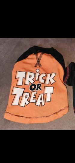 Trick or Treat Halloween Dog Shirt xs