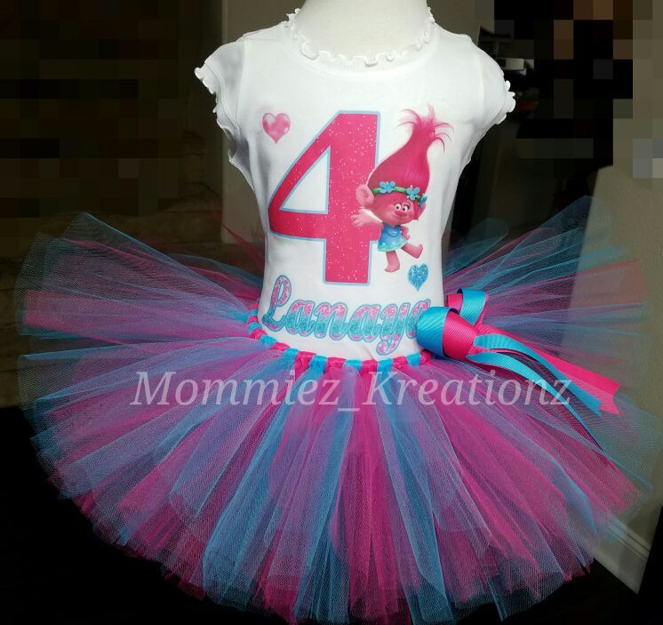 Poppy Trolls tutu set - ANY THEME