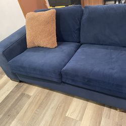 Blue Suede Couch