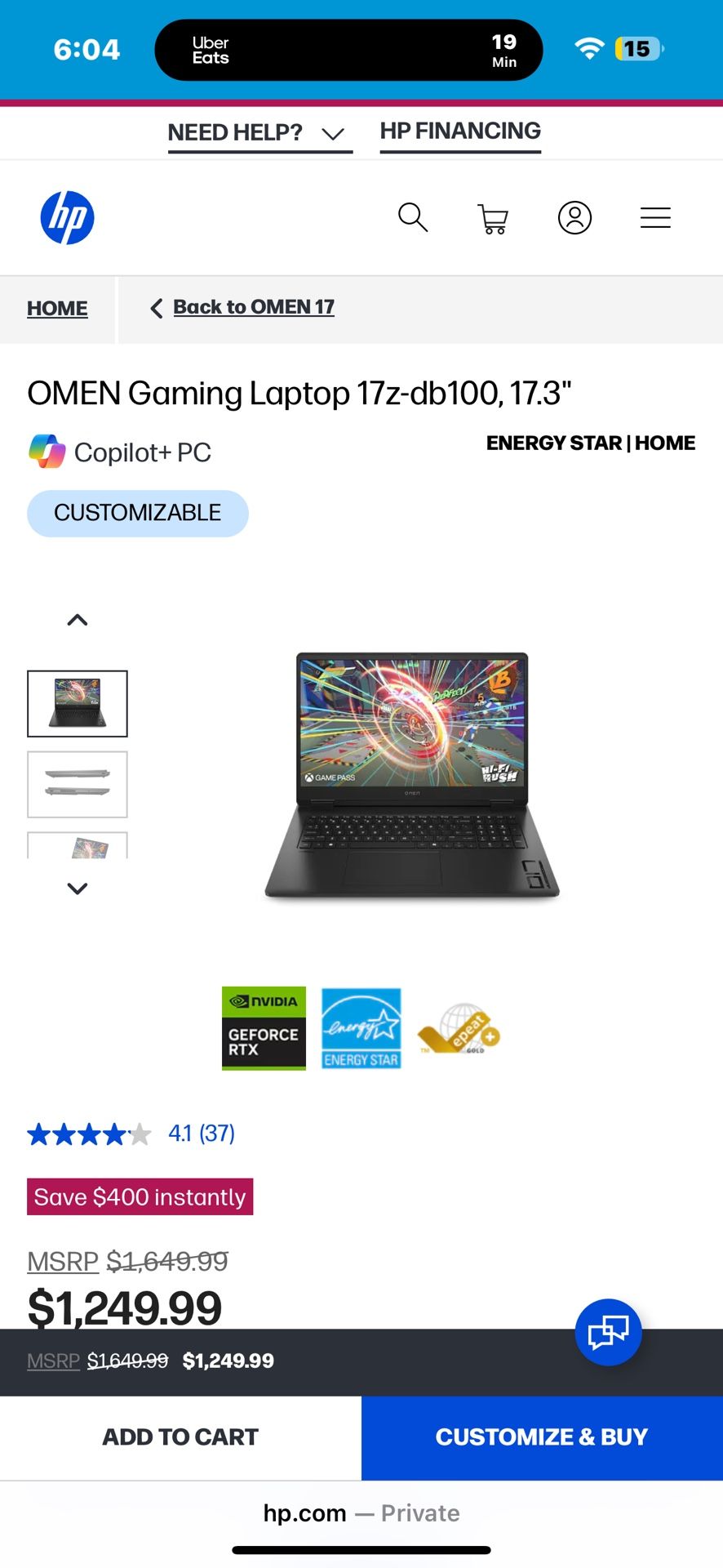 OMEN Gaming Laptop 17z-db000