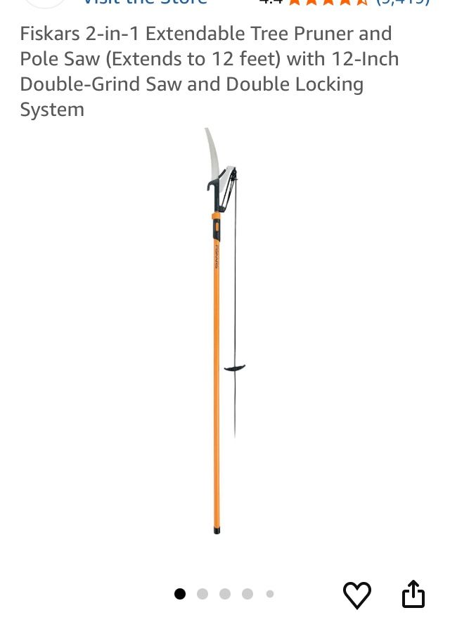 FISKARS extendable pole saw&pruner