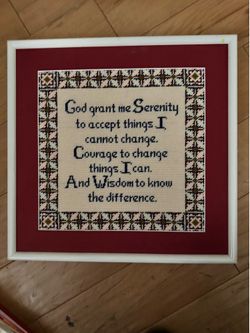 Needlepoint Serenity Prayer