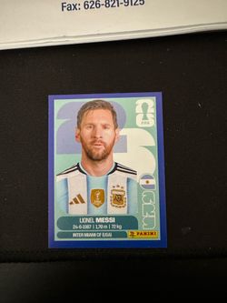 Messi Blue Border Panini World Cup Sticker
