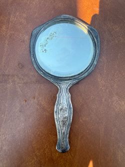 Sterling Silver Art Deco Hand Mirror Vanity nomono