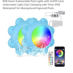 2 Pack Pool Lights