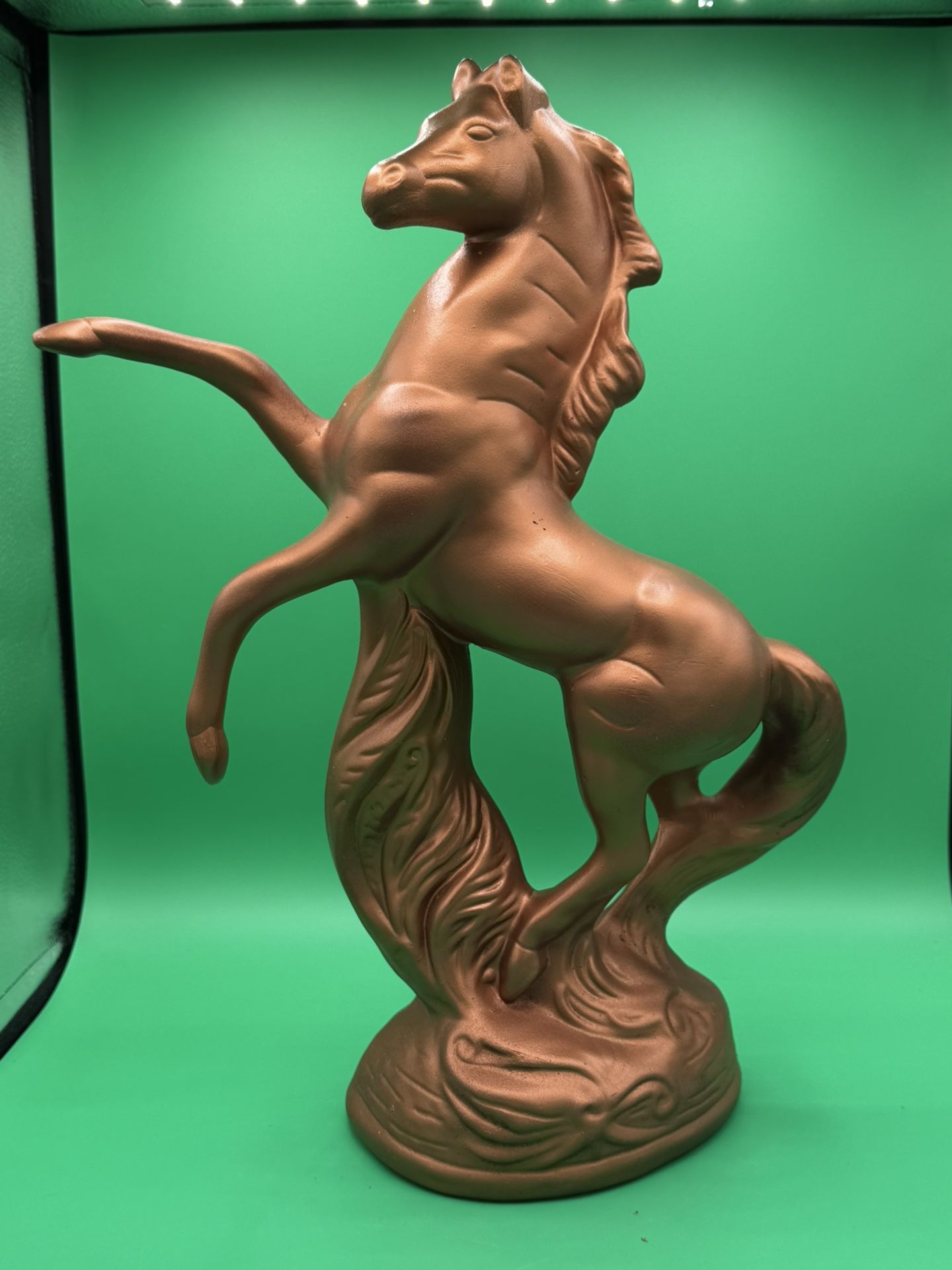 Big Beautiful Bisque Ceramic HORSE, Height 18"_ Excellent condition!