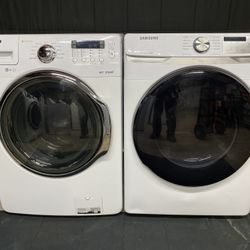 Samsung Front Load Washer Dryer Set With 30 Day Warranty – Stackable– Large Capacity