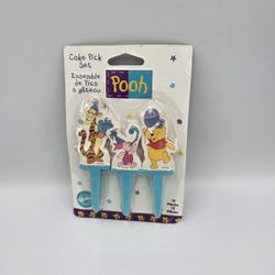 Wilton Winnie The Pooh Cake Pick Set 12 Cupcake Decorations Piglet Tigger 1997 