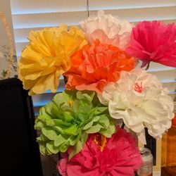 Paper Flowers 12 Pieces