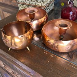 Pure Copper Candle And Incense Holder 