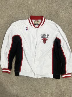 1996-97 Chicago Bulls White Authentic Mitchell & Ness Warm up jacket