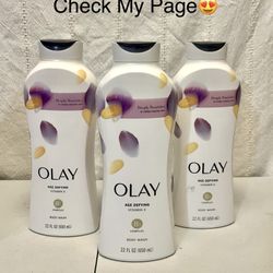 Olay Bodywash  22oz/Age Defying Vit E  set