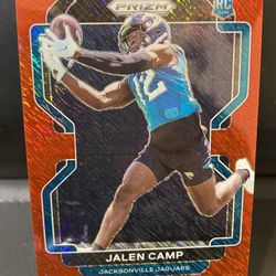 Jalen Camp Panini Prizm FOTL Red shimmer Prizm  Rookie 