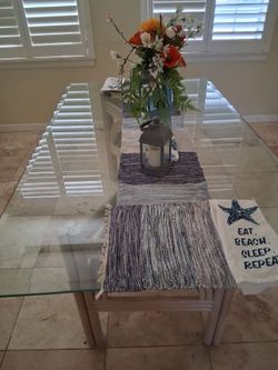 Glass Top Dining Table