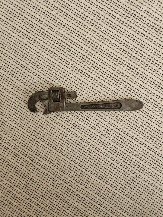 RARE VTG Walco No. 0 unique Adjustable Hex Wrench - Walworth Mfg. Co. Boston