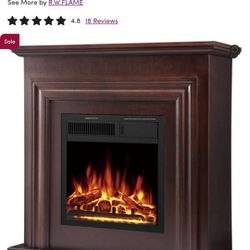 Electric  Fireplace  With Remote  Cherry Wood