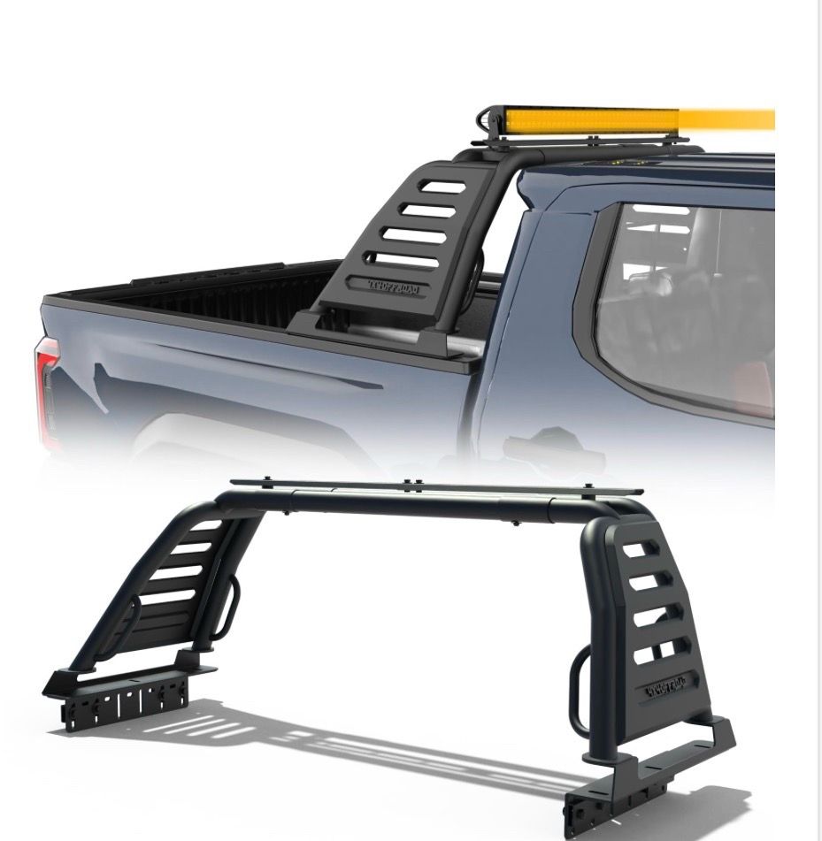 T-Rexo Series Heavy Duty Adjustable Sport Roll Bar Compatible With Truck For Ford F-Series F150, Silverado, Sierra, Ram, Titan XD, Tundra | Compatible