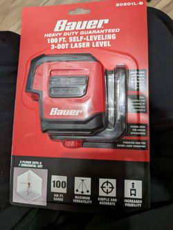 Bauer 100 Ft Self-Leveling 3-Dot Laser Level