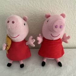 TY Beanie Babies Peppa Pig Plush Toy & Peppa Pig 7" Inch Stuffed Animal