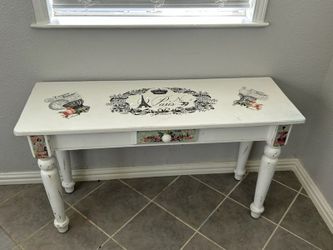 White Paris Theme Kid Side Table