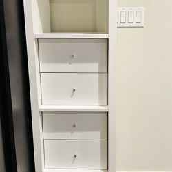 IKEA 4 Cube Storage With 2 Drawers 